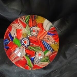 Colorful Millefiori Glass Paperweight #2